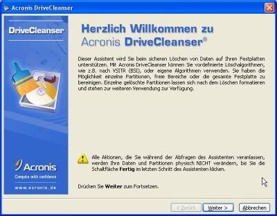Acronis Drive Cleanser