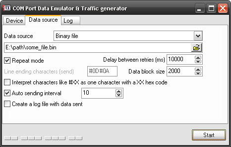  COM Port Data Emulator