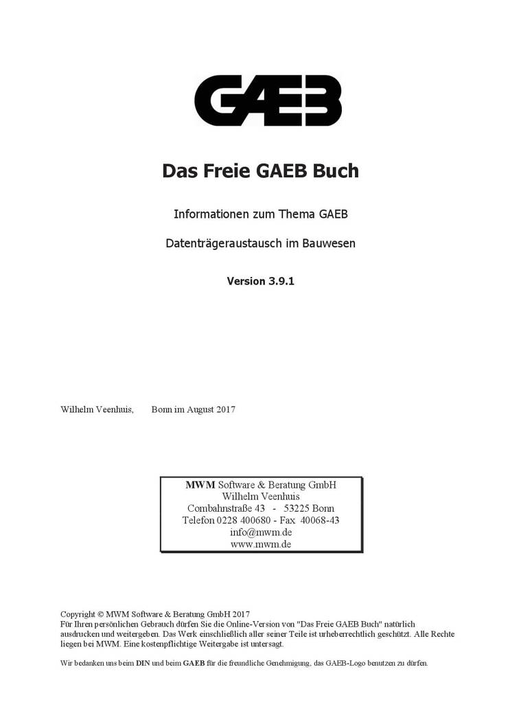  Das Freie GAEB-Buch