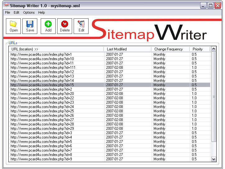  Sitemap Writer