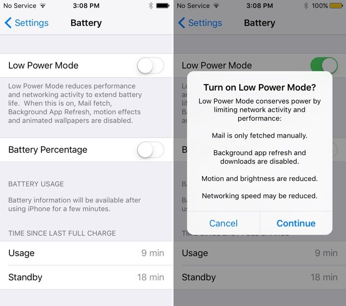 Low Power Mode in iOS 9 Wie iPhone und iPad Strom sparen sollen heise online