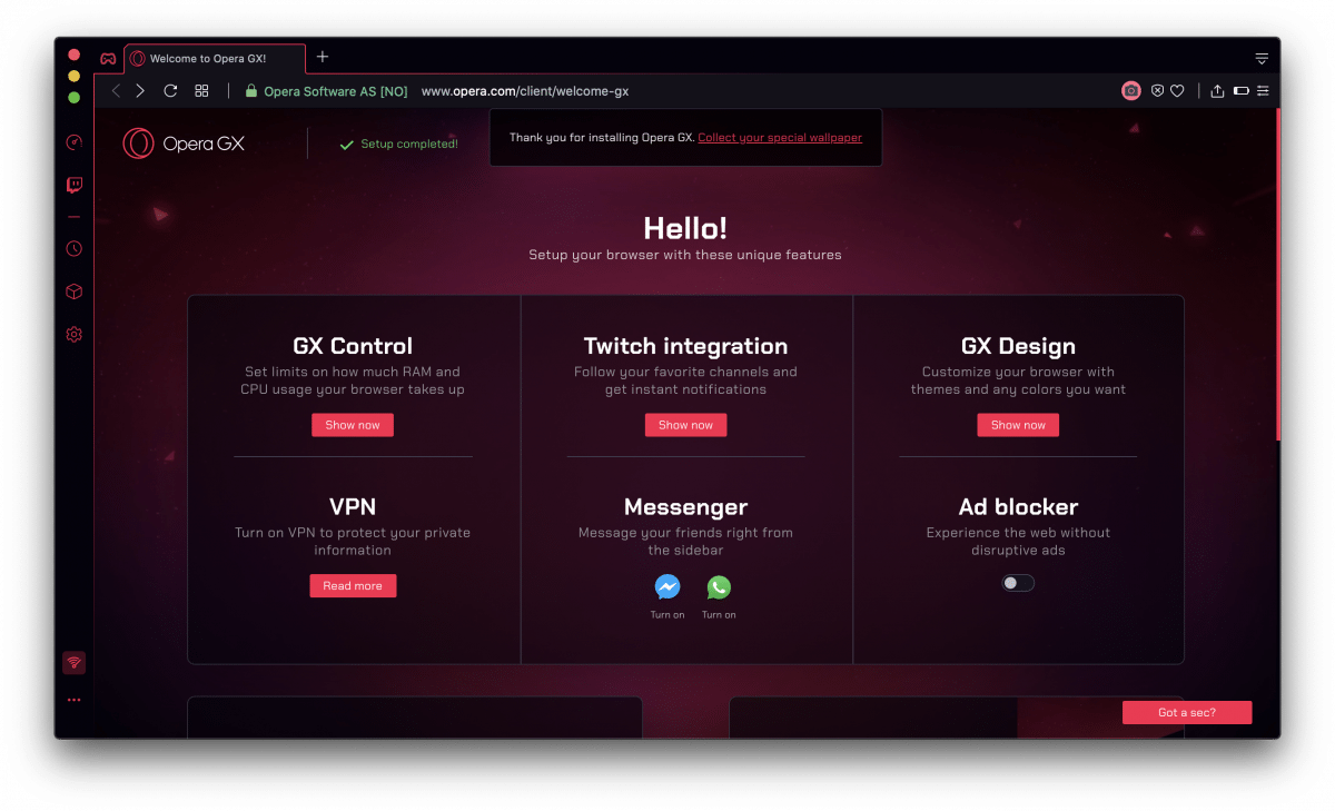 Gx обновление. Opera GX. Игровой браузер. Интерфейс опера GX. Опера гейминг браузер