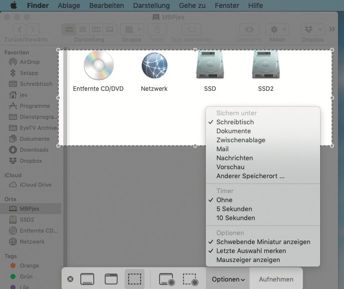Tipp: Screenshots am Mac ohne Schatten aufnehmen | heise online
