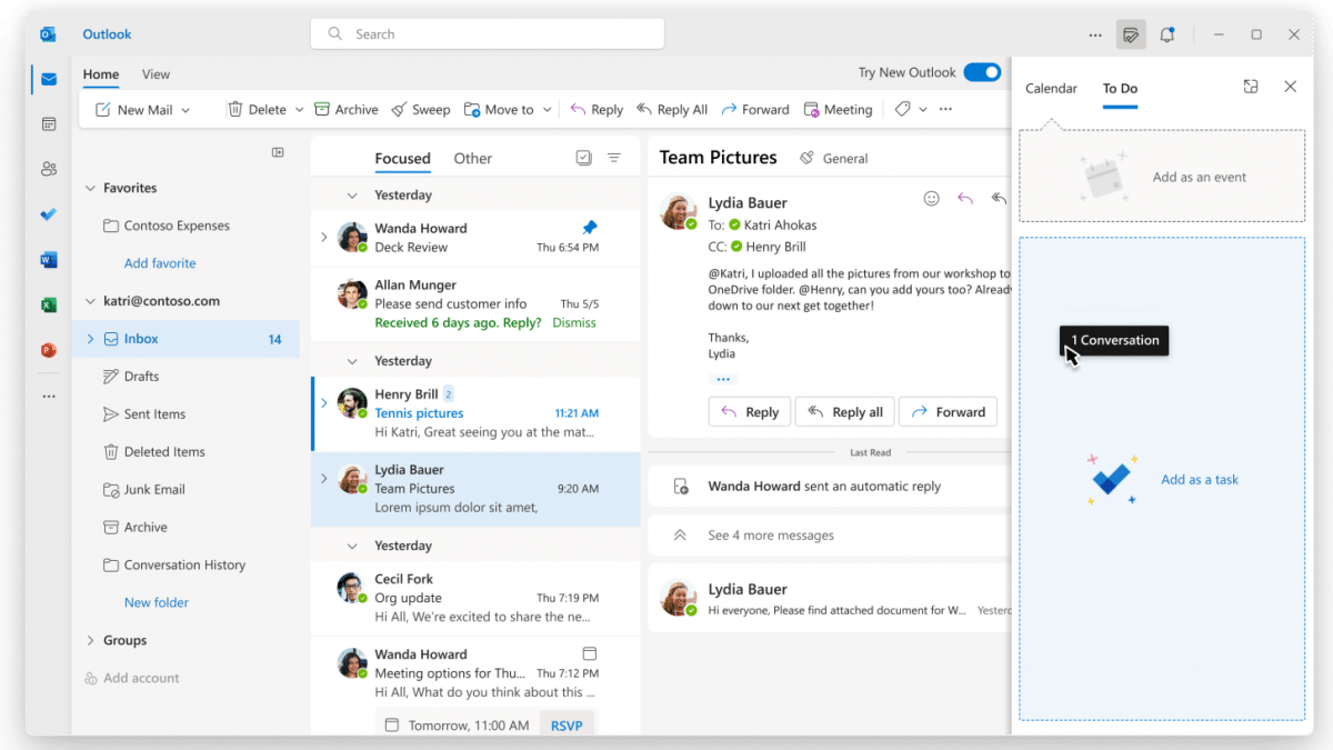 Desain baru, fungsionalitas baru: Microsoft merilis Outlook futuristik sebagai beta