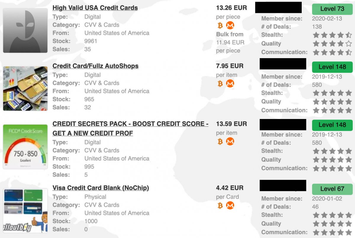 Online-Schwarzmarkt-Bericht: Gestohlene Kreditkarten werden immer günstiger