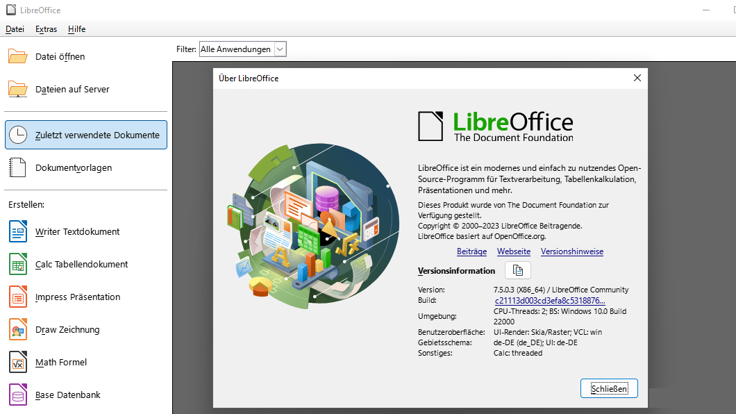LibreOffice 7.5: Neue Symbolleiste, Icons und DeepL per API