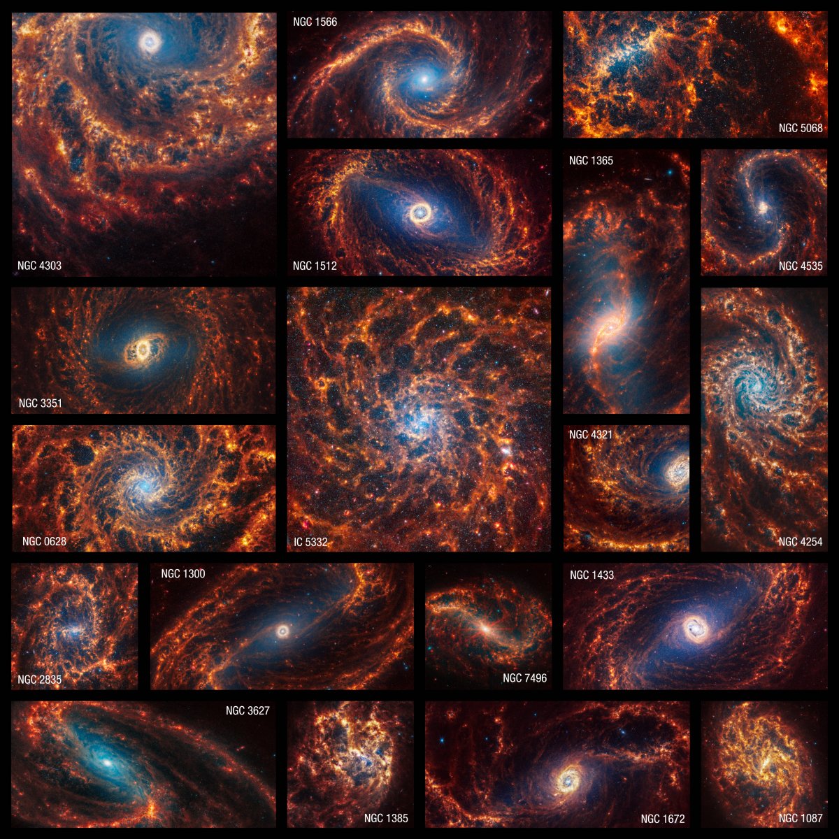 James Webb Space Telescope: Images show stars and dust in 19 galaxies