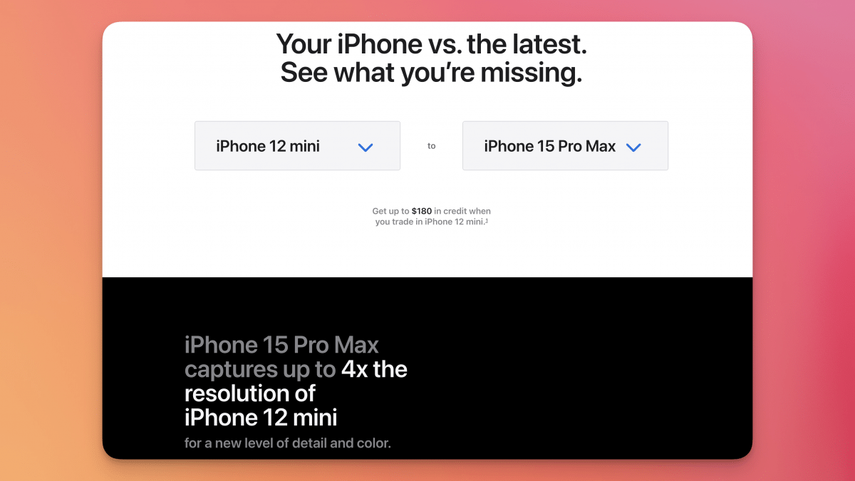 "Das verpasst Du": Apple-Website will iPhone-Upgrader gewinnen
