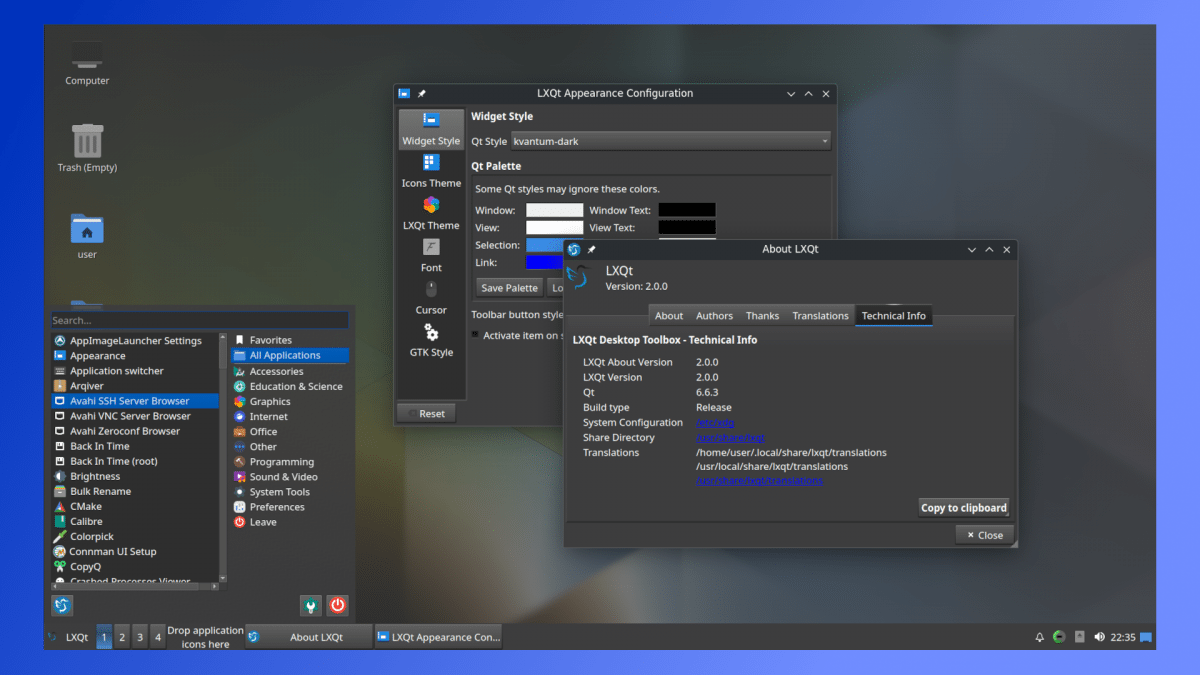 Desktop-Umgebung LXQt 2.0 basiert auf Qt 6