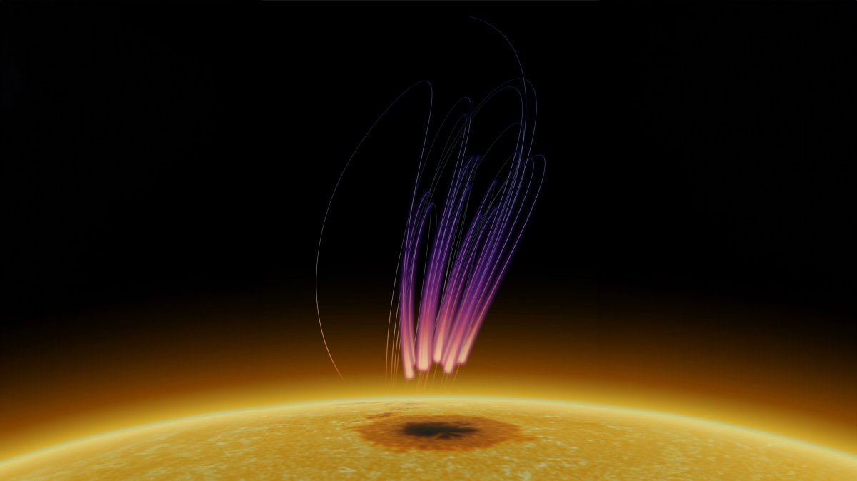 A powerful solar flare sent particles from Earth to the Sun.