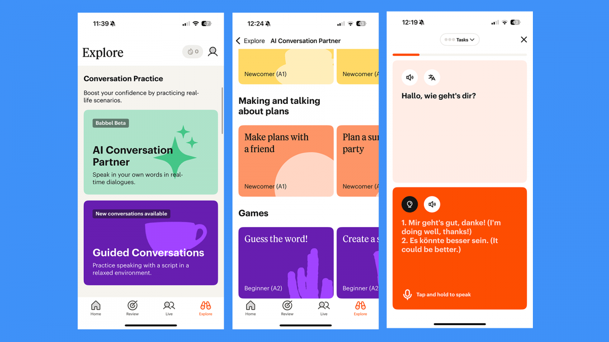 Babbel'in yapay zeka konuşma eğitmeni: Beta artık iPhone'da da mevcut
