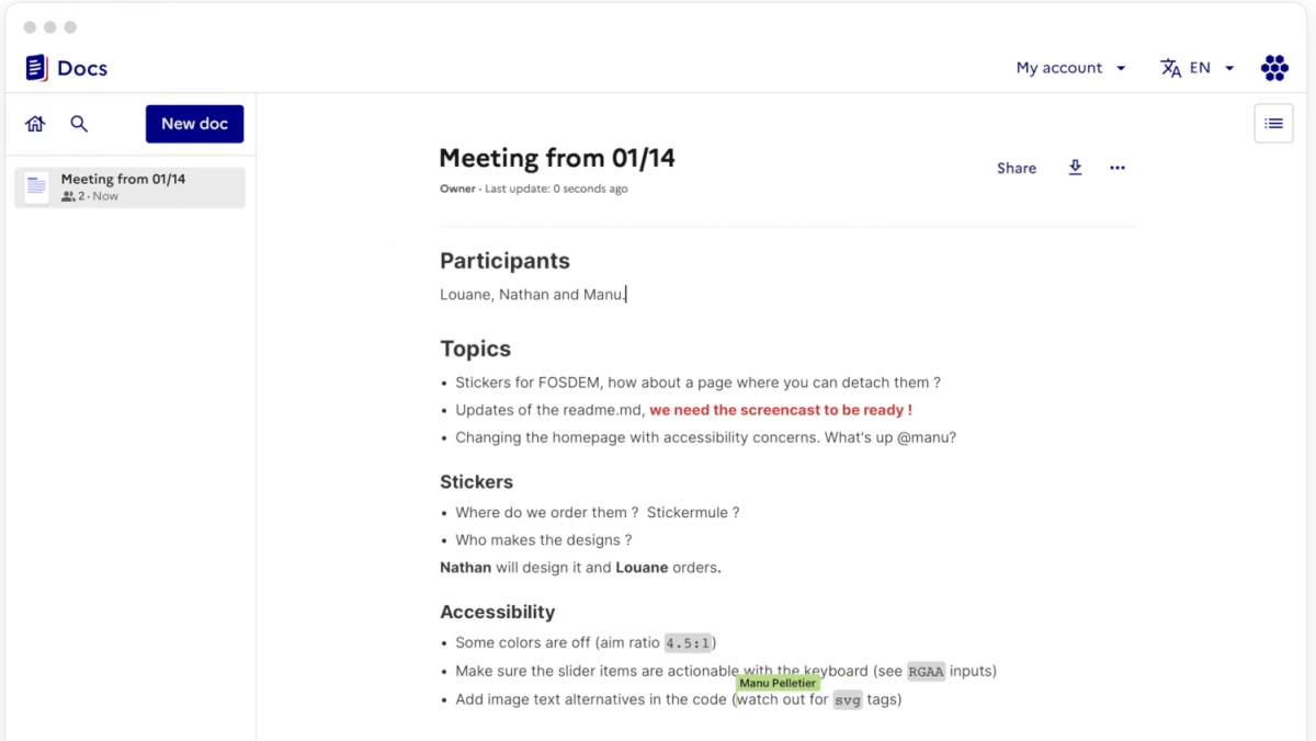 Collaboration tool Docs: government project develops free Notion alternative