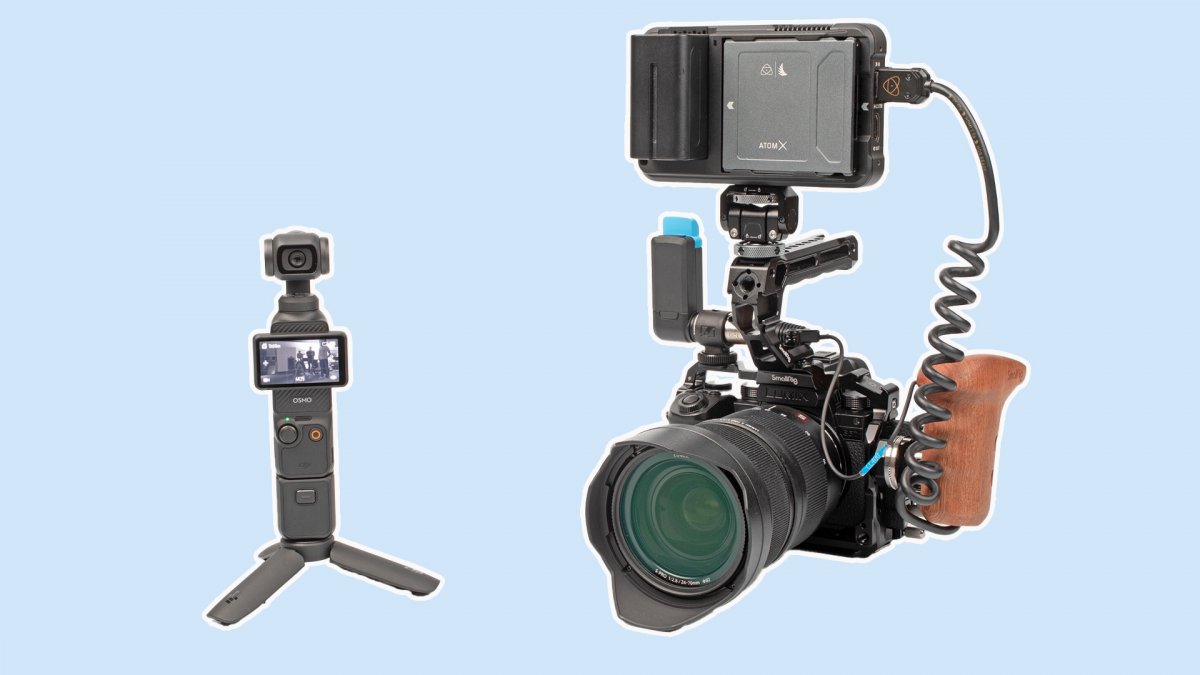 heise+ | Vergleichstest für Vlogger: DJI Osmo Pocket 3 gegen Vollformat-Kamera