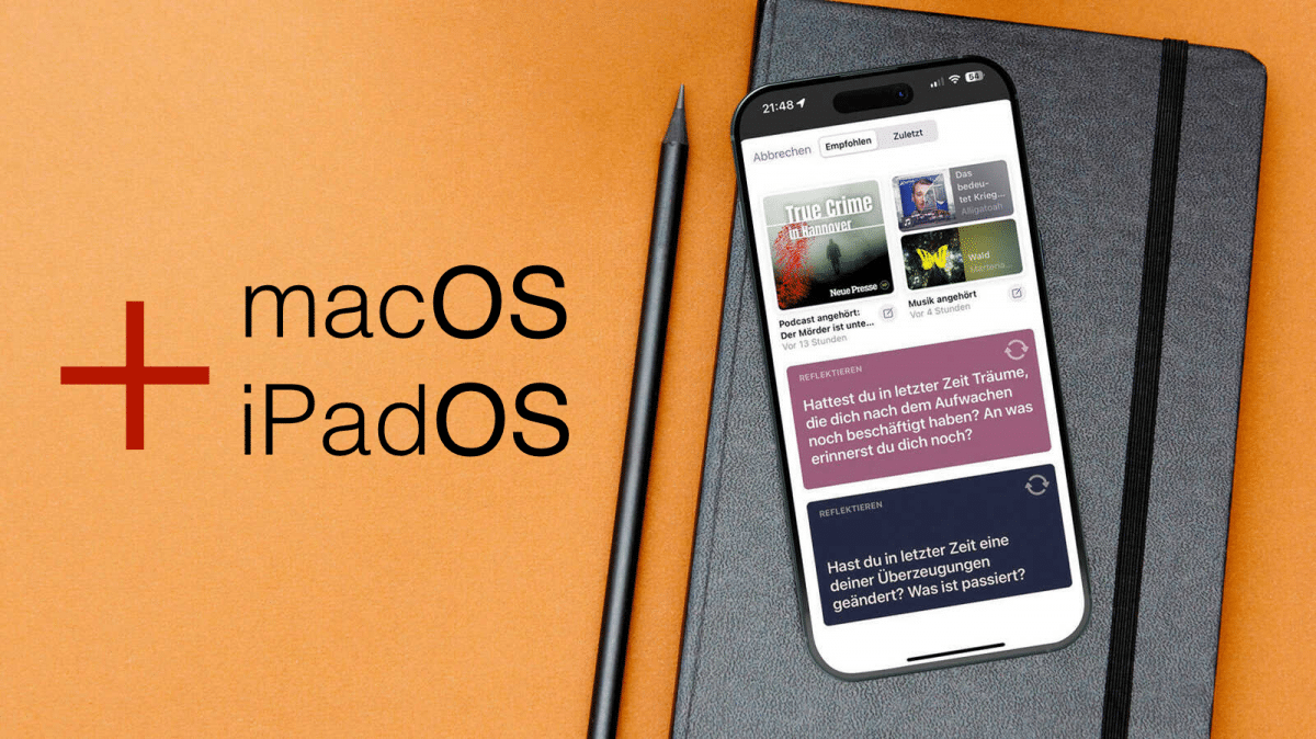 Apples Journal-App für Tablets und Rechner
