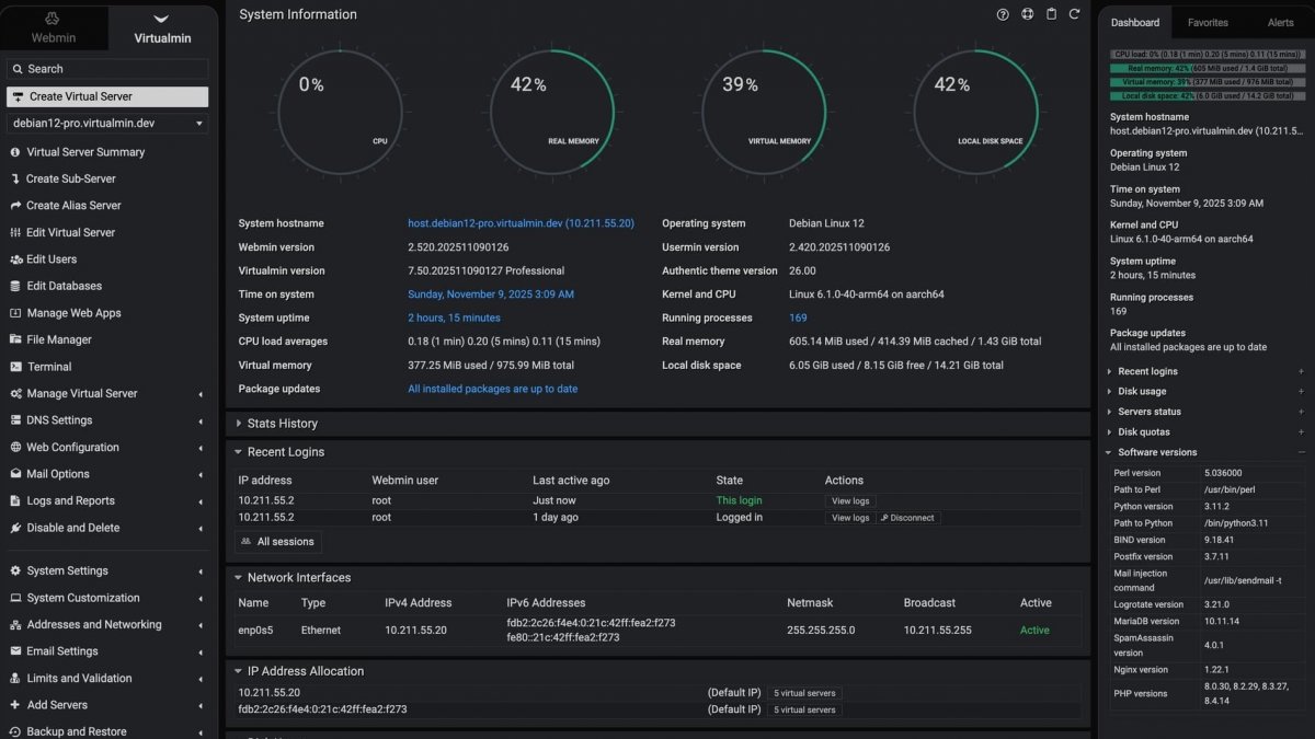 Webmin 2.600 tamamen revize edilmiş bir arayüzle piyasaya sürüldü