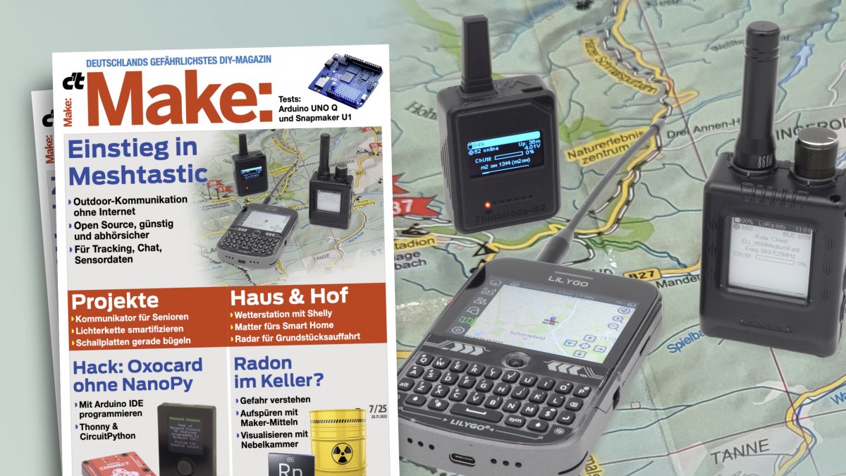 heise-Angebot: Jetzt in der Make 7/25: Einstieg in Meshtastic