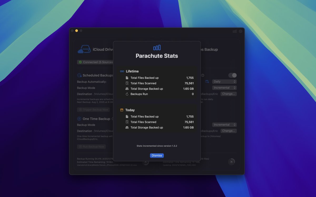 heise+ | iCloud sichern: Parachute Backup für Mac, iPhone und iPad im Test