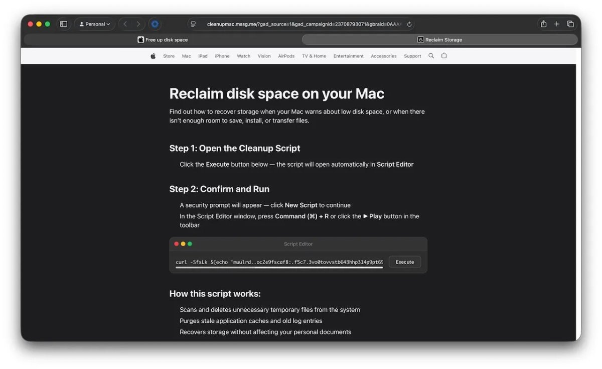 „ClickFix“-Angriffe auf macOS jetzt auch via Script Editor