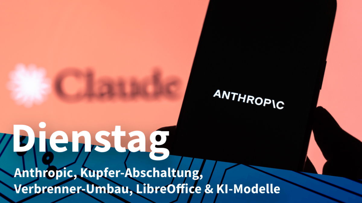 Dienstag: Anthropic geht an die Börse, Gutachter zerpflückt EU-Plan