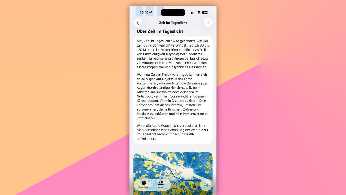 Kaum bekannt: Apple Watch trackt Stunden, die man in der Sonne verbringt