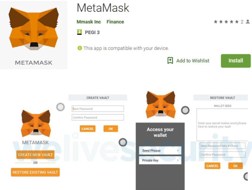 QnA VBage Fake-App in Googles Play Store sollte Kryptogeld stehlen