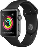 Apple Watch Series 3 (GPS) Aluminium 42mm grau mit Sportarmband schwarz (MTF32ZD/A)