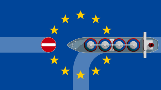 LNG-Tanker vor EU-Flagge