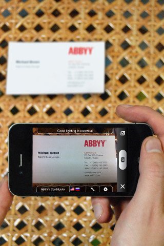 abbyy business card reader business card