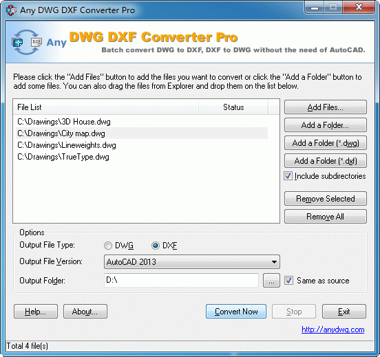 dwg to dxf converter