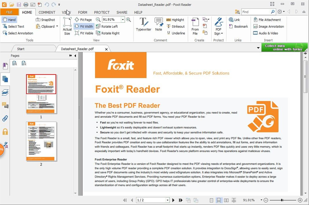 foxit pdf reader and editor free download
