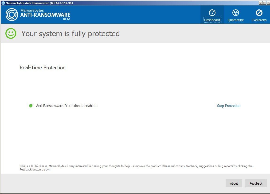 malwarebytes ransomware protection wont turn on