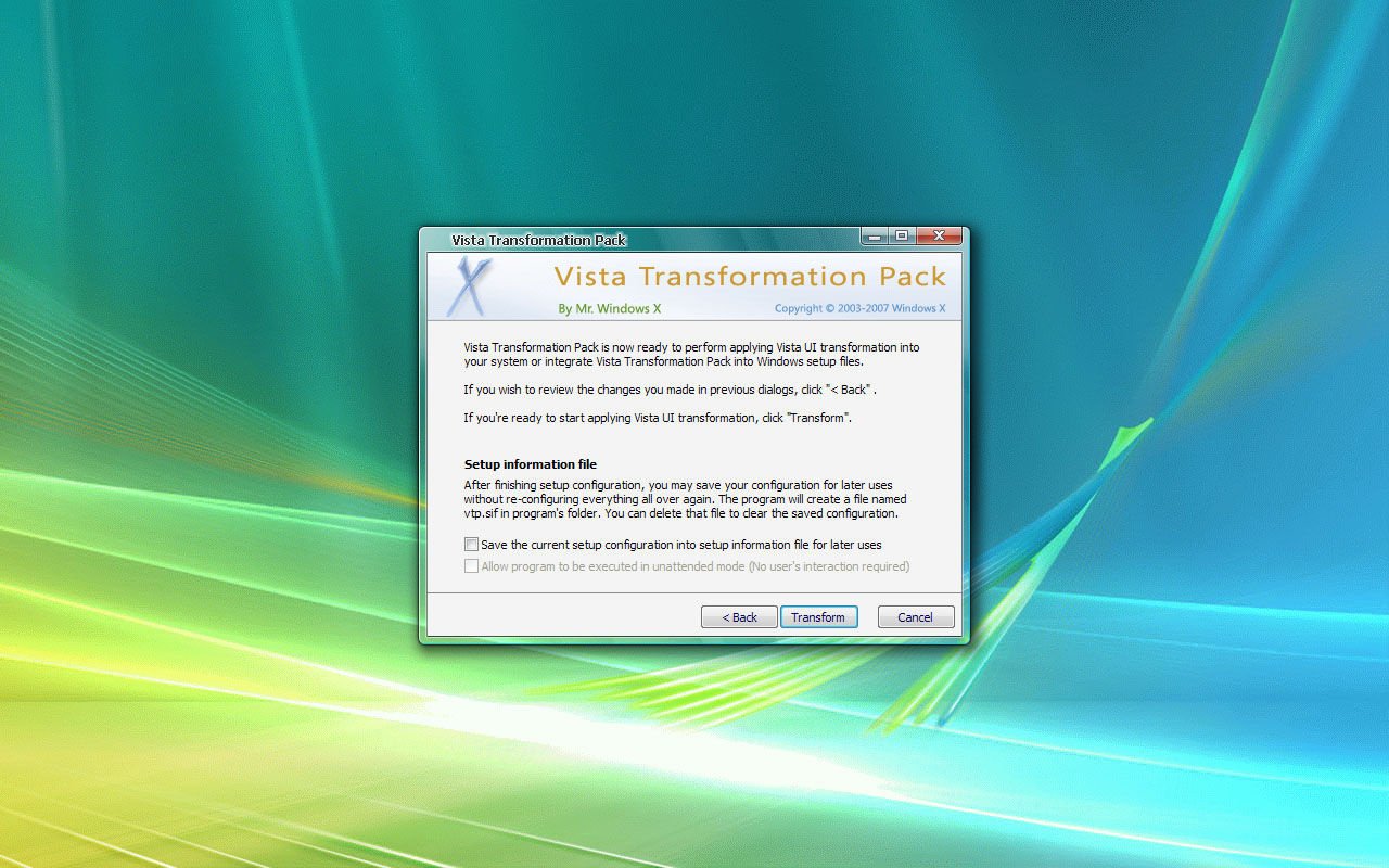 vista transformation