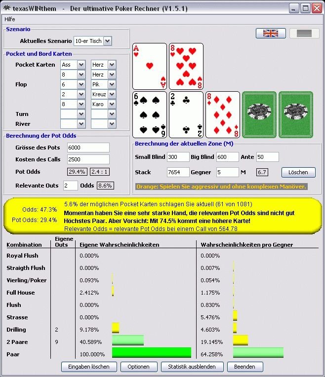 Poker Odds Calculator software, free download