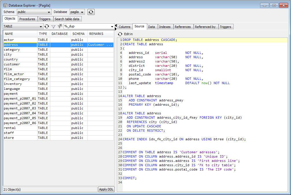 Table pays. Column address Flash.