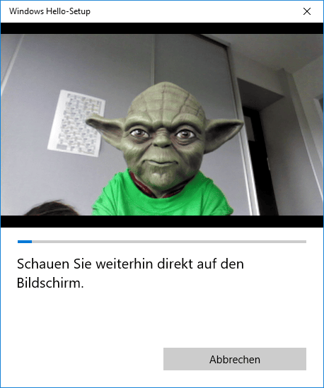 Erste Tests mit Windows Hello