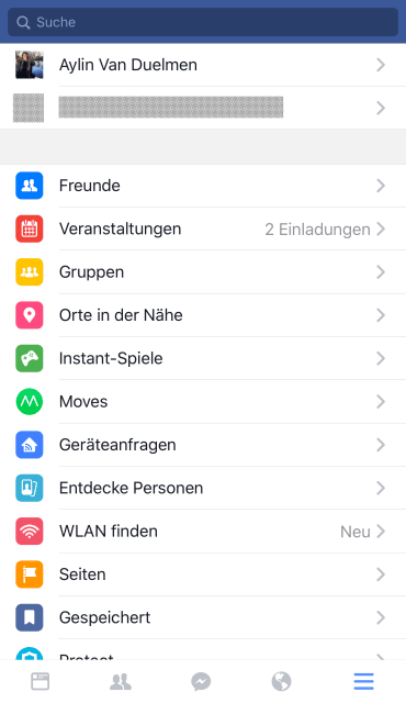 Facebook Nachlass-Vorsorge iOS