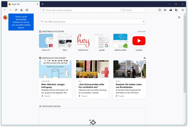 Firefox Quantum (Betaversion)