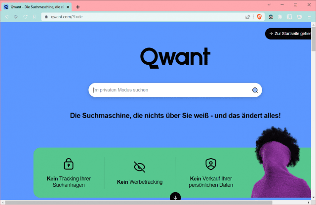 Qwant Startseite