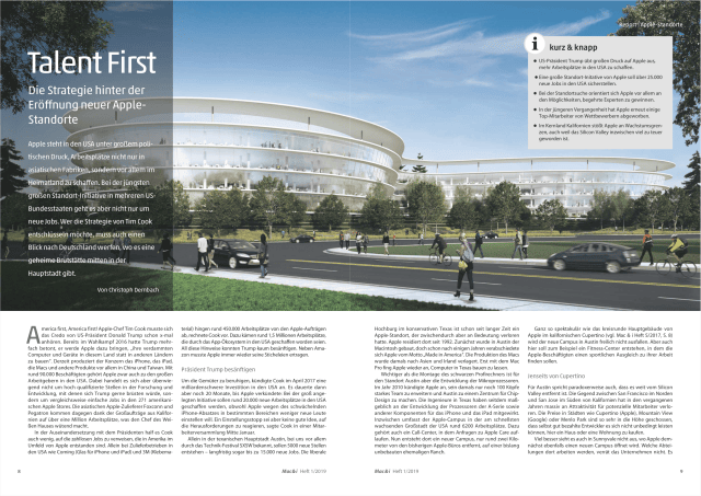 Ein erster Blick in Mac & i Heft 1/2019