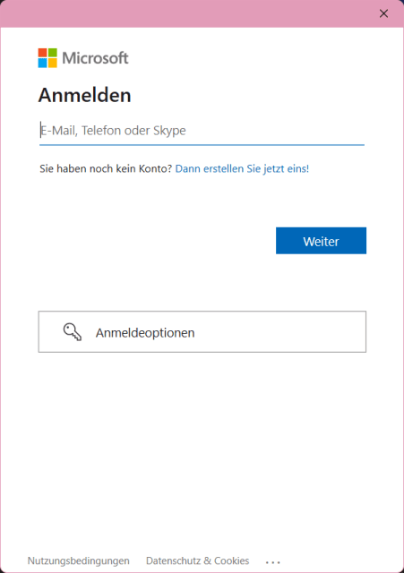 Microsoft-Account verknüpfen