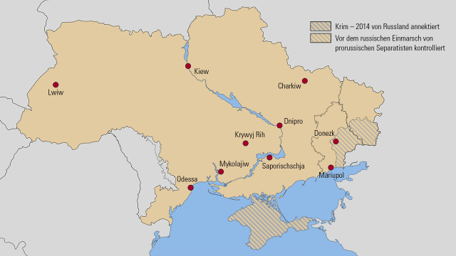 Die zehn größten Städte der Ukraine