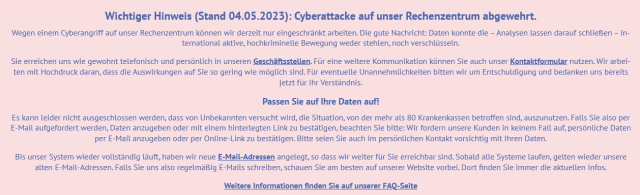 Betroffene Krankenkassen