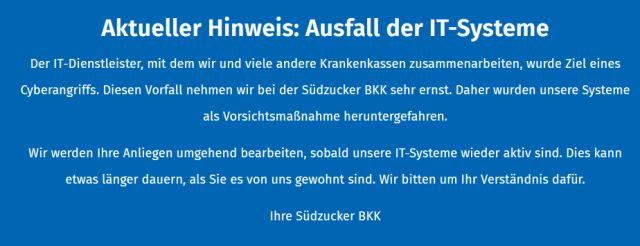 Betroffene Krankenkassen