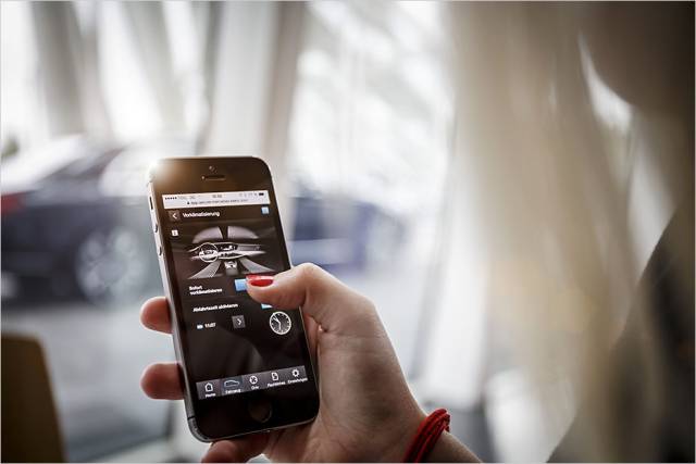 Per App kann der Wagen vorklimatisiert werden.