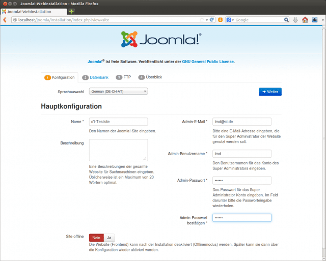 Joomla-Installation