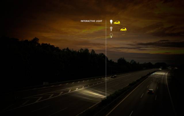 Interaktive Straßenbeleuchtung