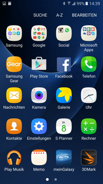 Samsung Galaxy S7 - Android-Oberfläche