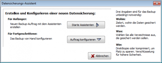 Backup-Software für Windows