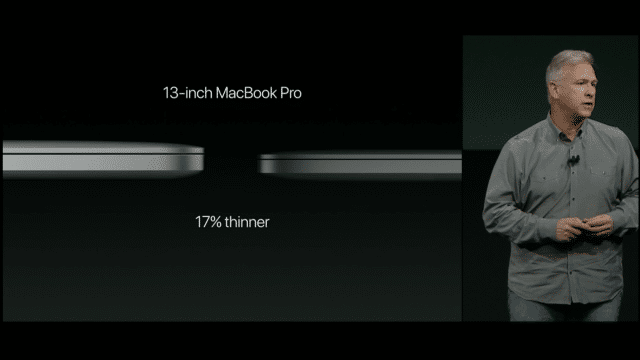 Hohenvergleich des neuen MacBook Pro mit dem Vorgägngermodellte