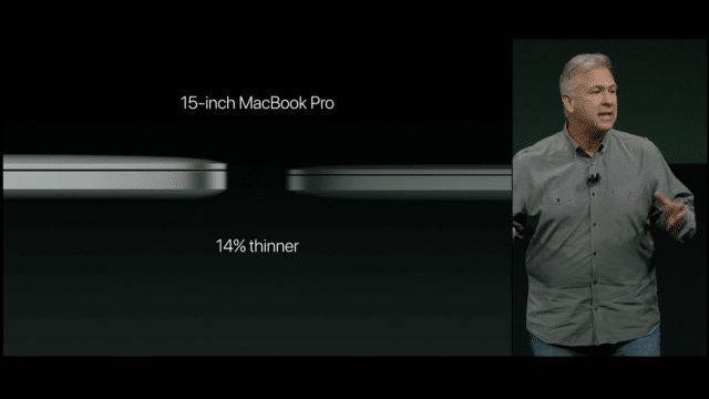 Volumenvergleich MacBook Pro 15" mit dem Vorgänger